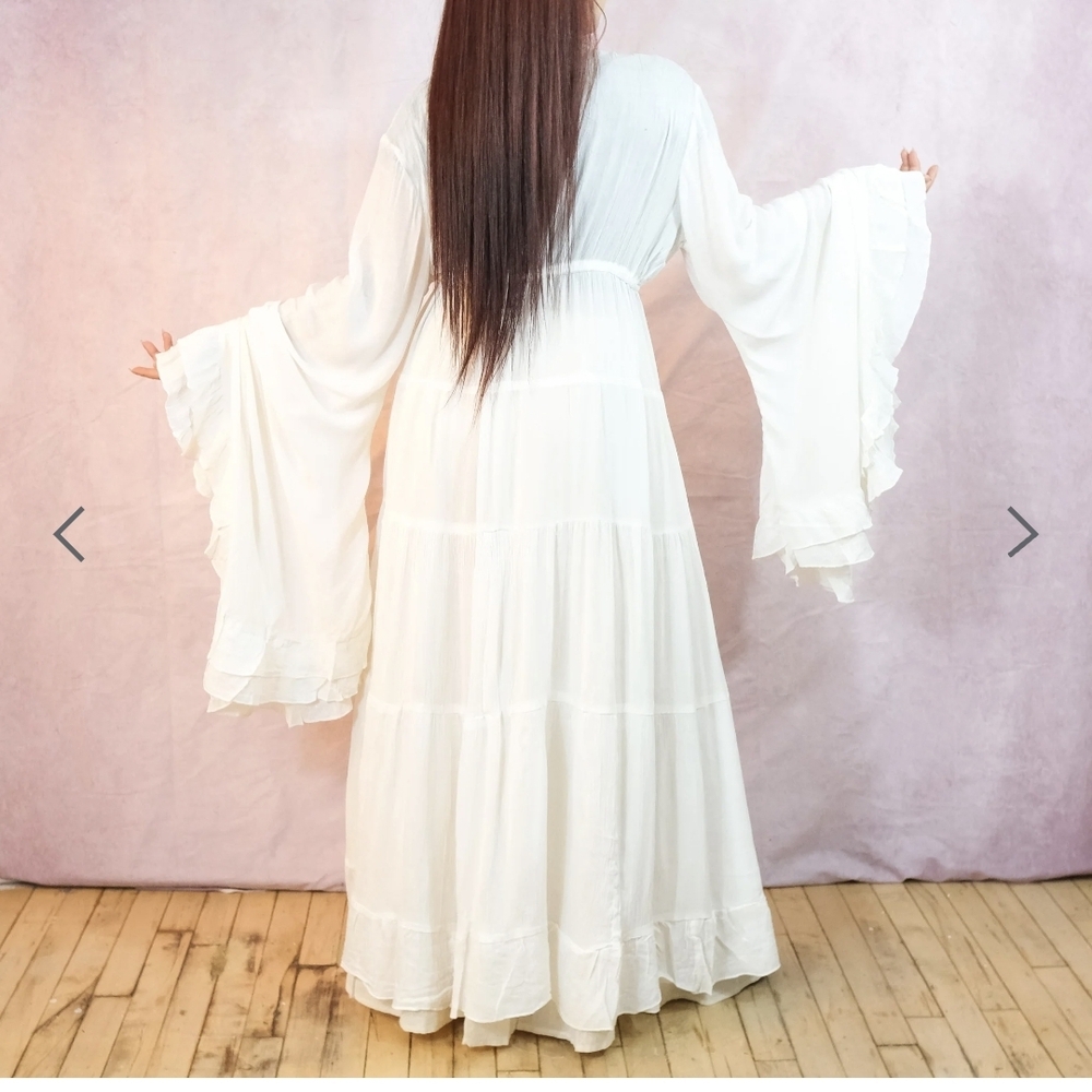 Romantic White Maxi Duster